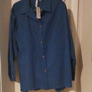 NY Collection Classic Blue Shirt